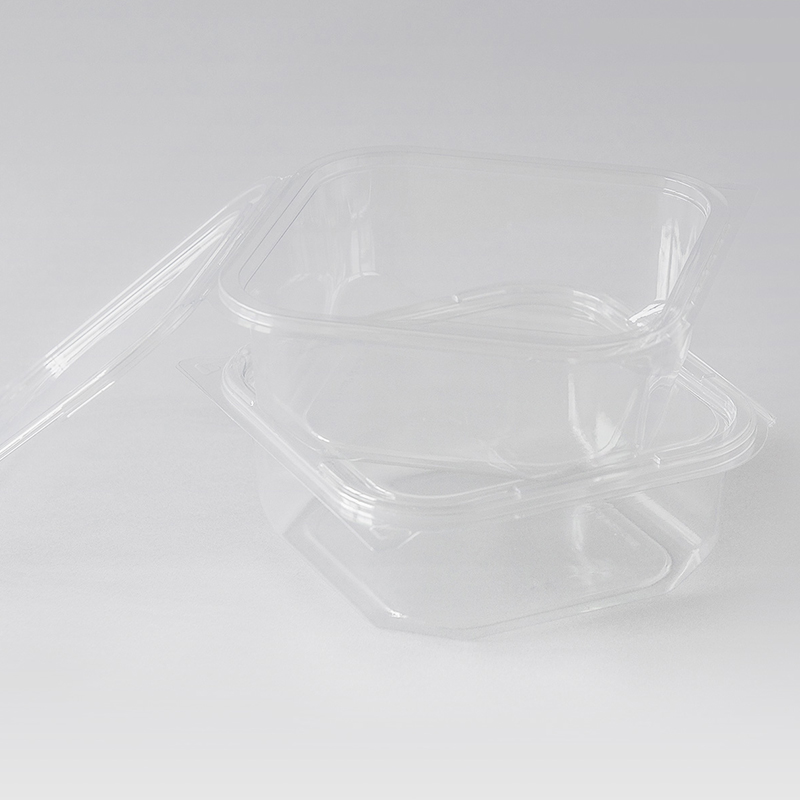 Genpak AD04 4 oz. Clear Hinged Deli Container - 100/Pack - Splyco